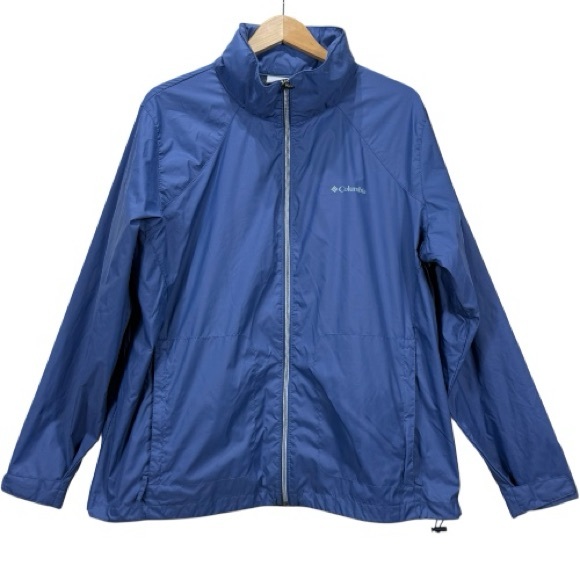 Columbia Sportswear Blue Full Zip Lightweight Windbreaker Jacket 2X - Picture 1 of 11
